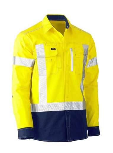 Picture of Bisley, Flx & Move™ X Taped Hi Vis Utility Shirt